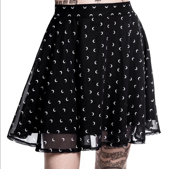 KILLSTAR 🖤 Moon Skater Skirt - Picture 1 of 7